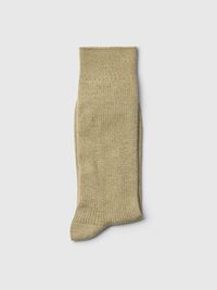 COTTON BLEND SOCKS, Deep Lichen Green, highres