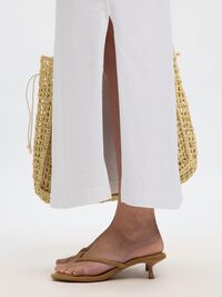 ÄRMELLOSES BAUMWOLL MAXIKLEID, Bright White, highres