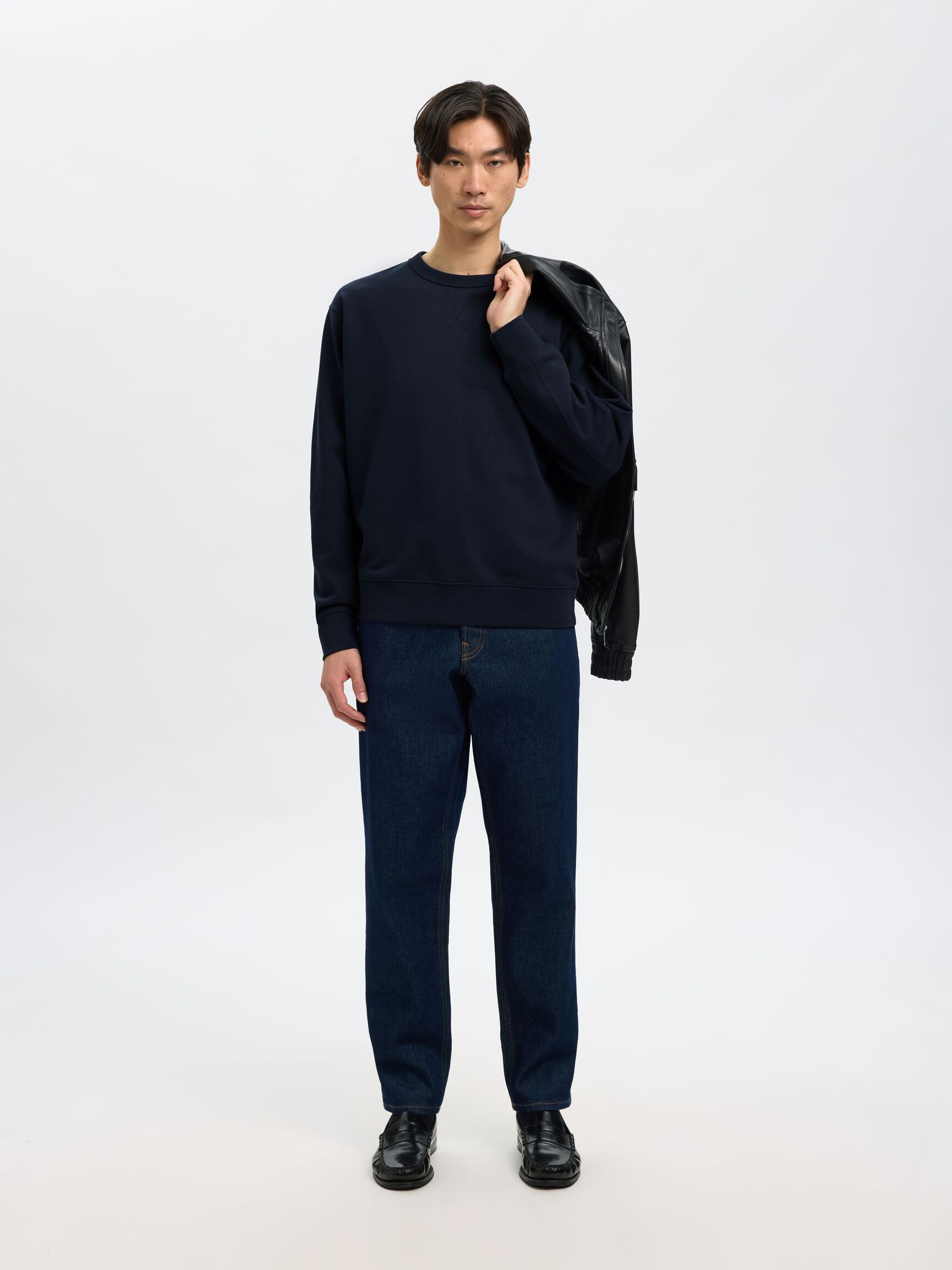 100% COTTON SWEATSHIRT, Dark Sapphire, highres