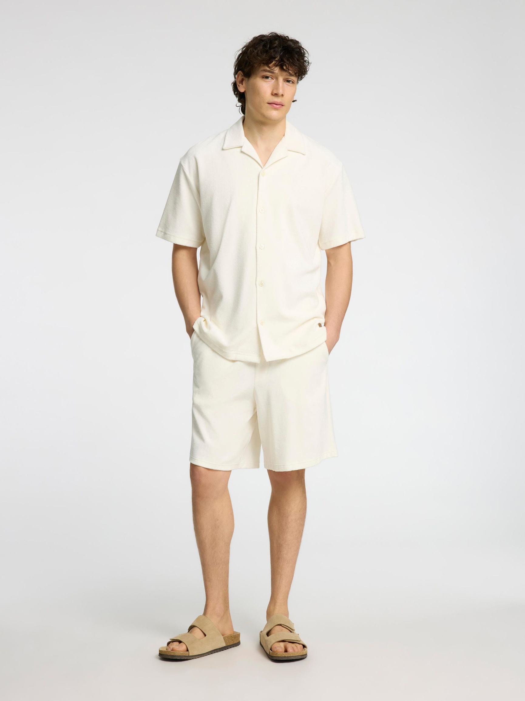 FROTTÉTYG SHORTS, Egret, highres