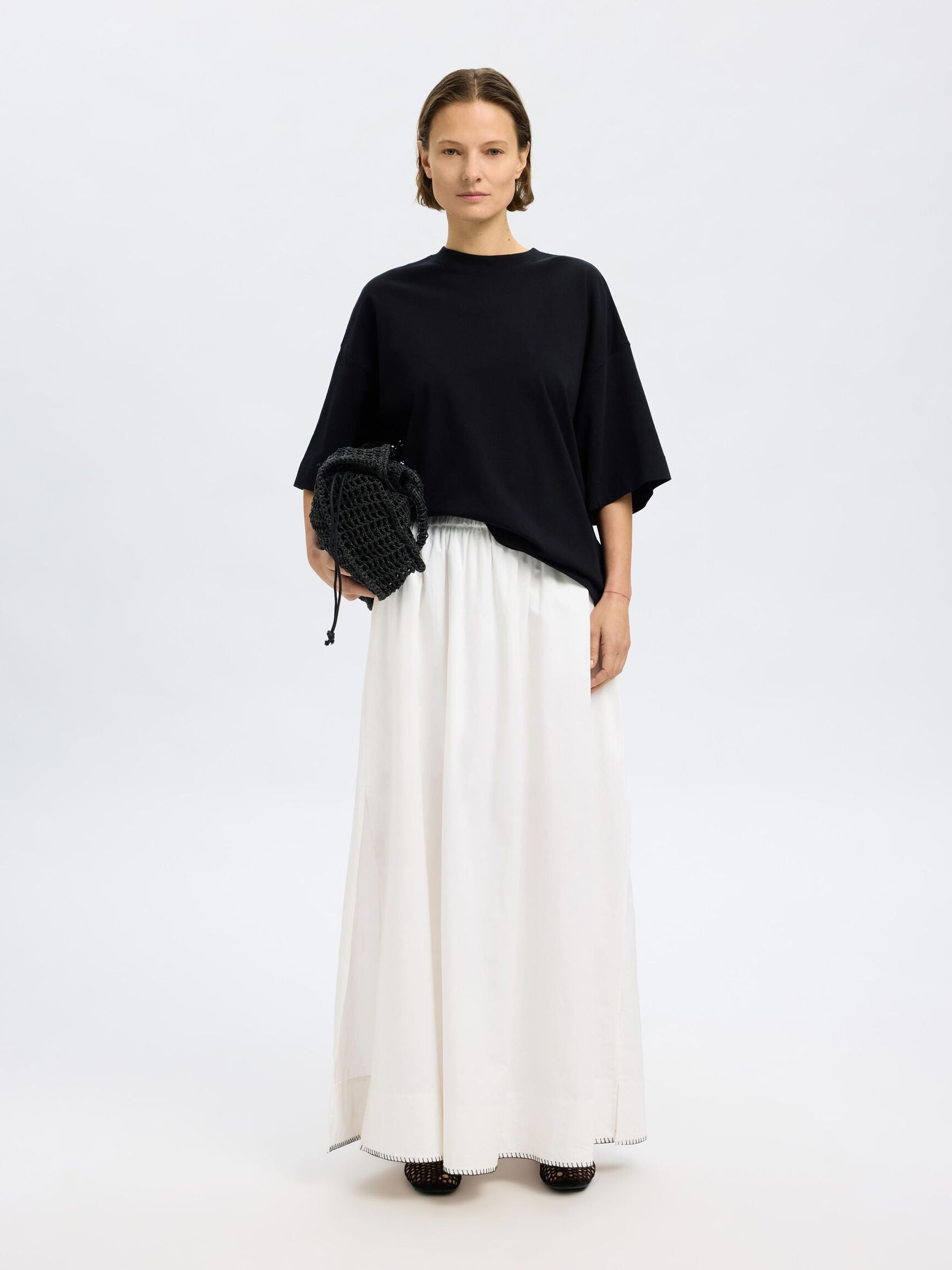 KATOENEN MAXI ROK, Bright White, highres