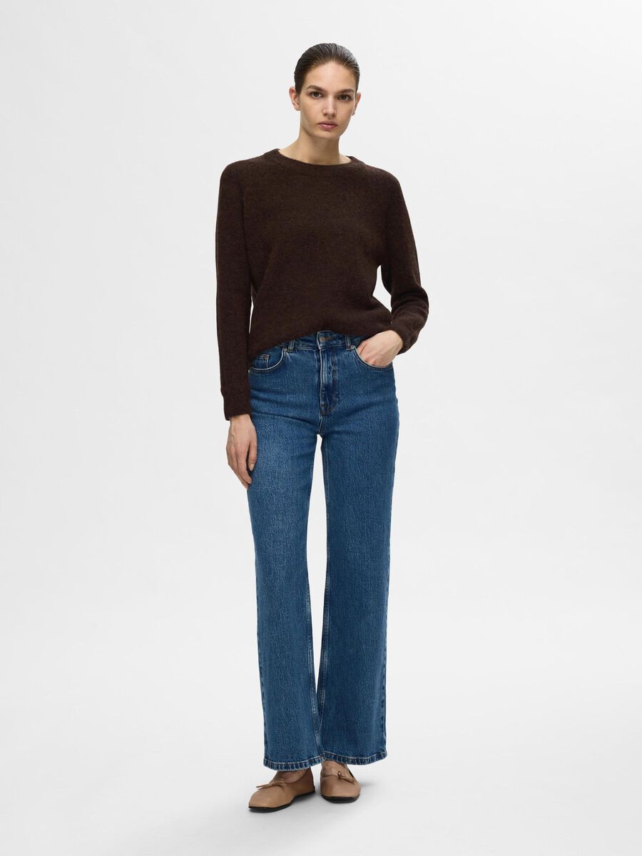 Selected LANGÄRMELIGER STRICKPULLOVER, Coffee Bean, highres - 16074482_CoffeeBean_773866_005.jpg