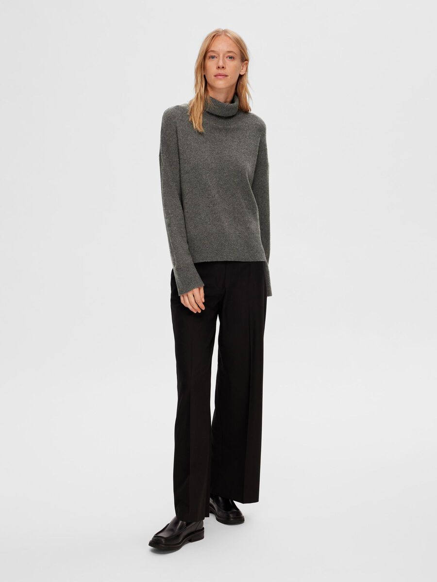 Selected WOOL BLEND ROLL NECK JUMPER, Medium Grey Melange, highres - 16093235_MediumGreyMelange_005.jpg