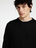 Selected 100% MERINO WOOL CREWNECK JUMPER, Black, highres - 16094647_Black_006.jpg