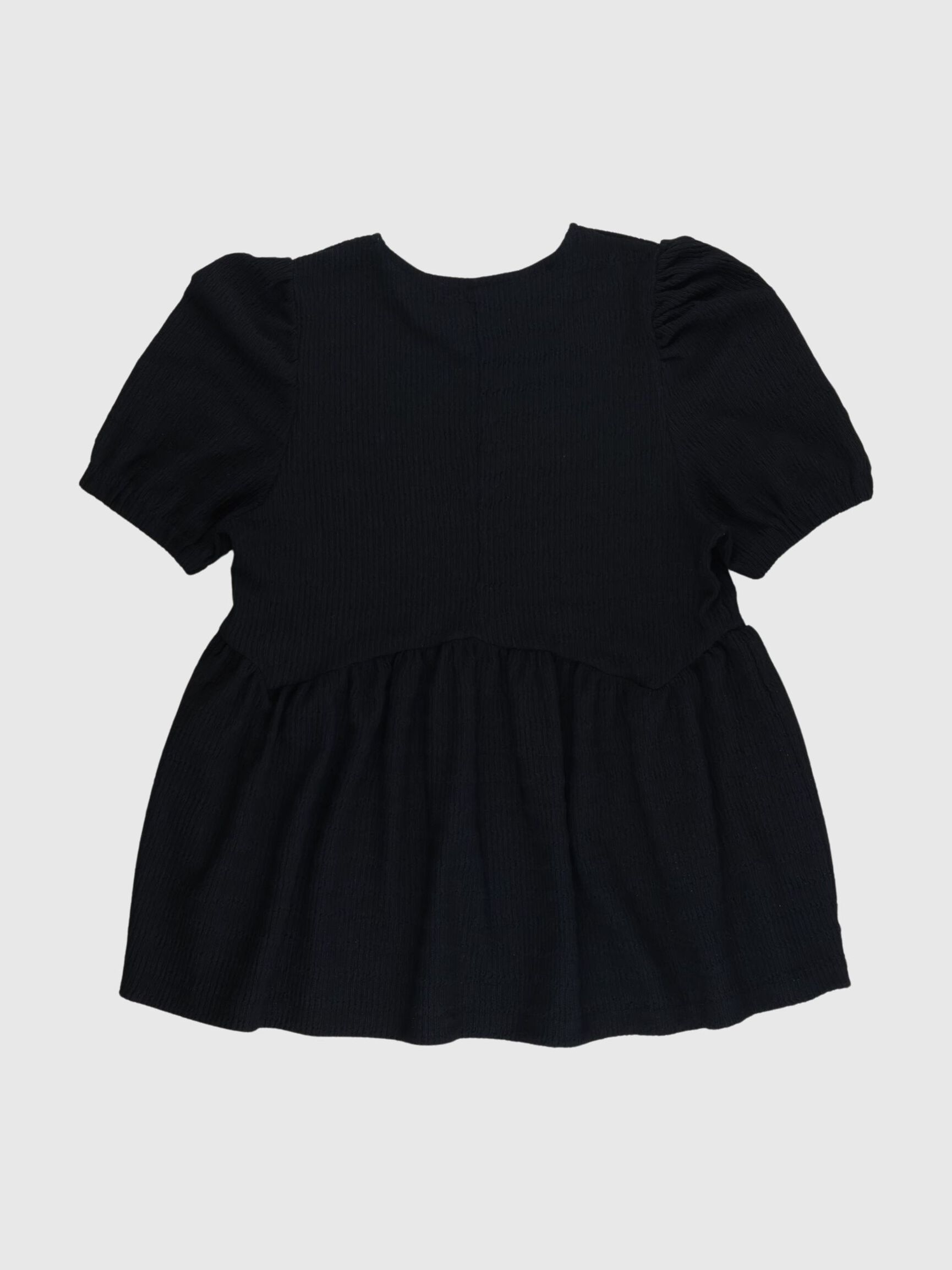 PEPLUM TOP, Black, highres
