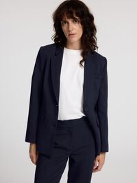 VISCOSEMIX KLASSIEK BLAZER, Dark Sapphire, highres