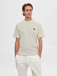 GEBORDUURD T-SHIRT, White Alyssum, highres