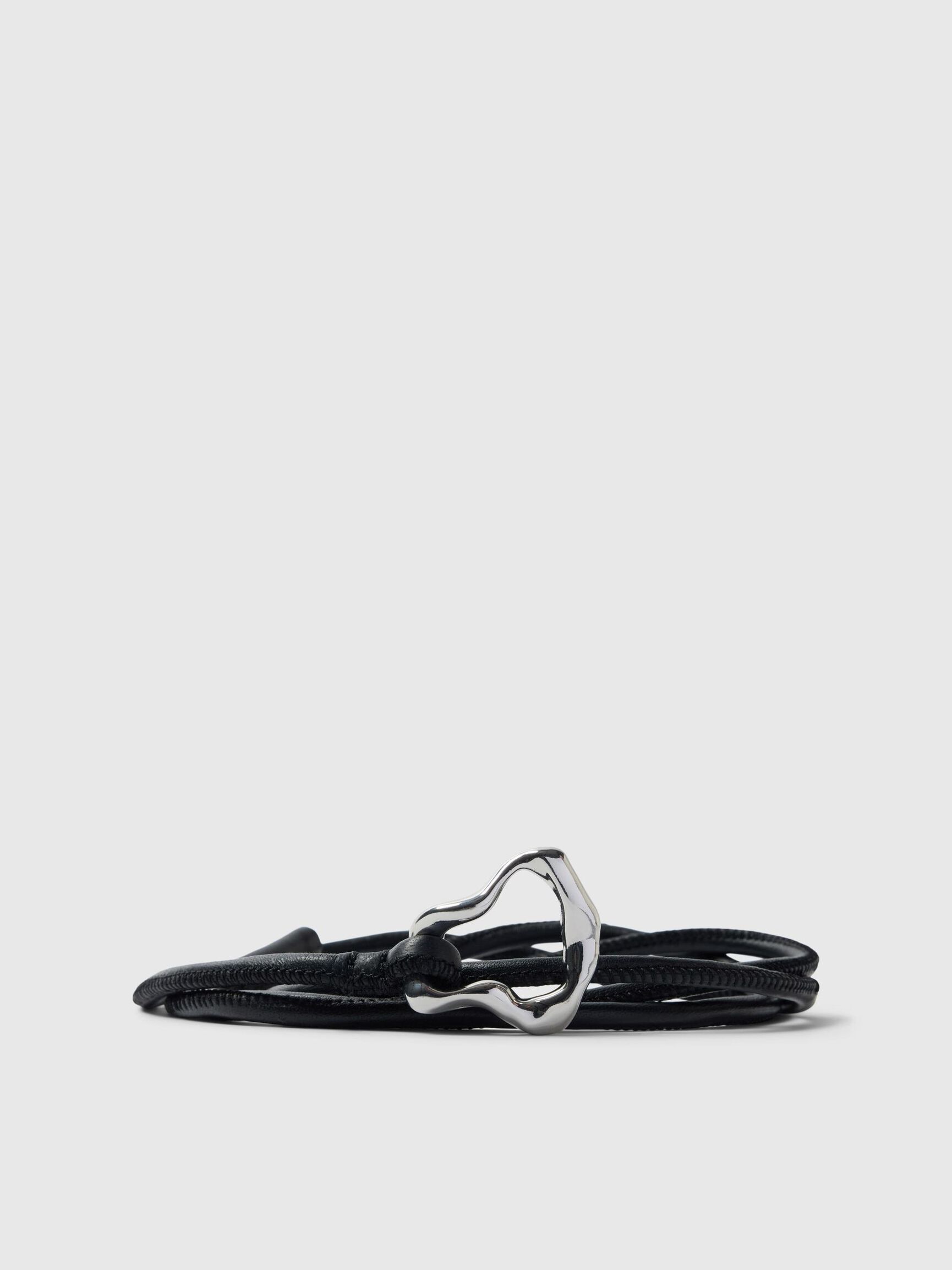 THIN LEATHER BELT, Black, highres