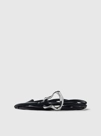 THIN LEATHER BELT, Black, highres