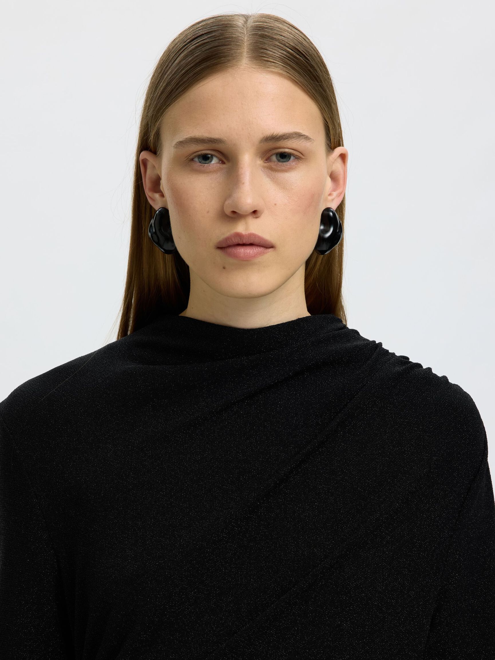 VESTITO LUNGO, Black, highres