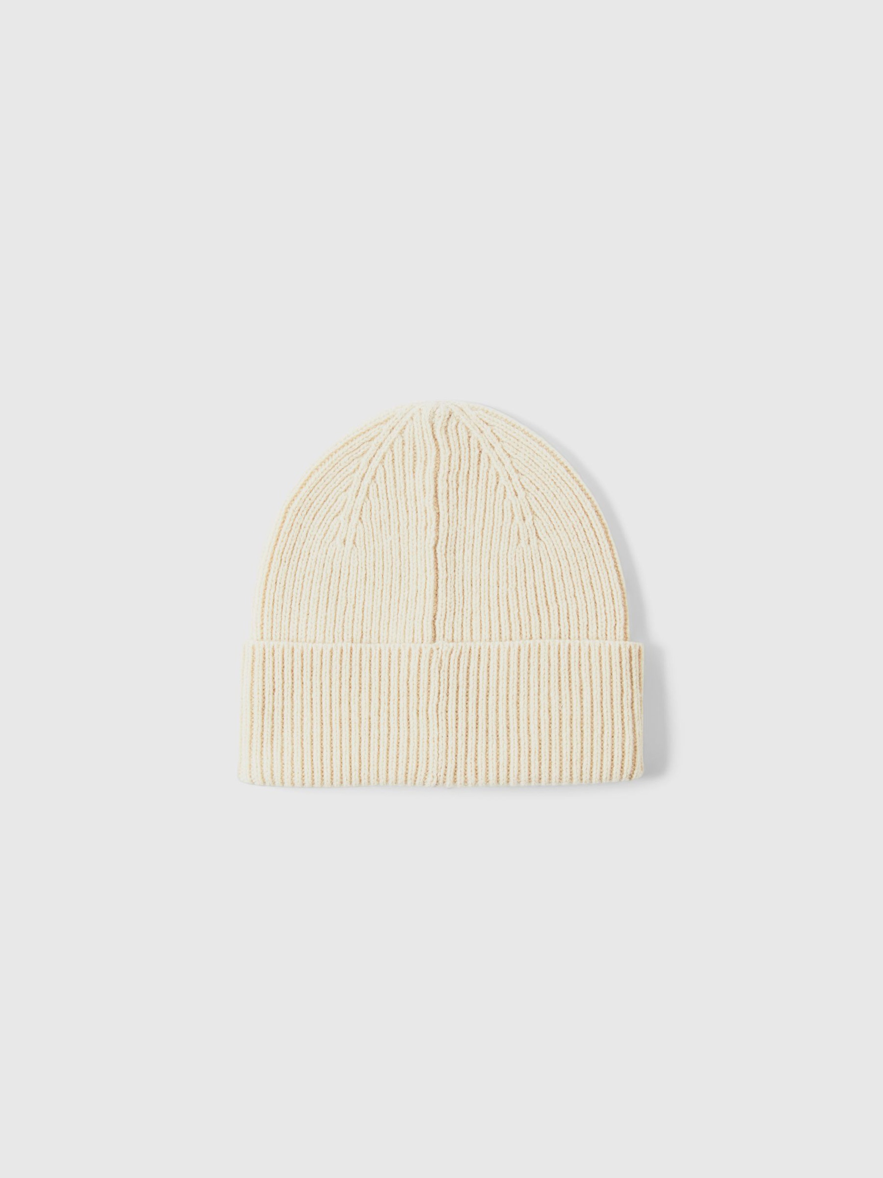 100% MERINO WOOL BEANIE, Oatmeal, highres