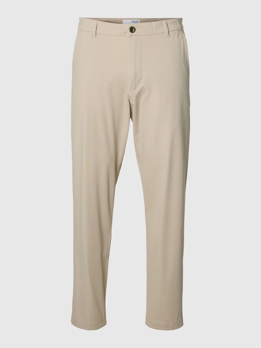 Selected SLIM FIT TAPERED HOSE, Pure Cashmere, highres - 16099820_PureCashmere_001.jpg