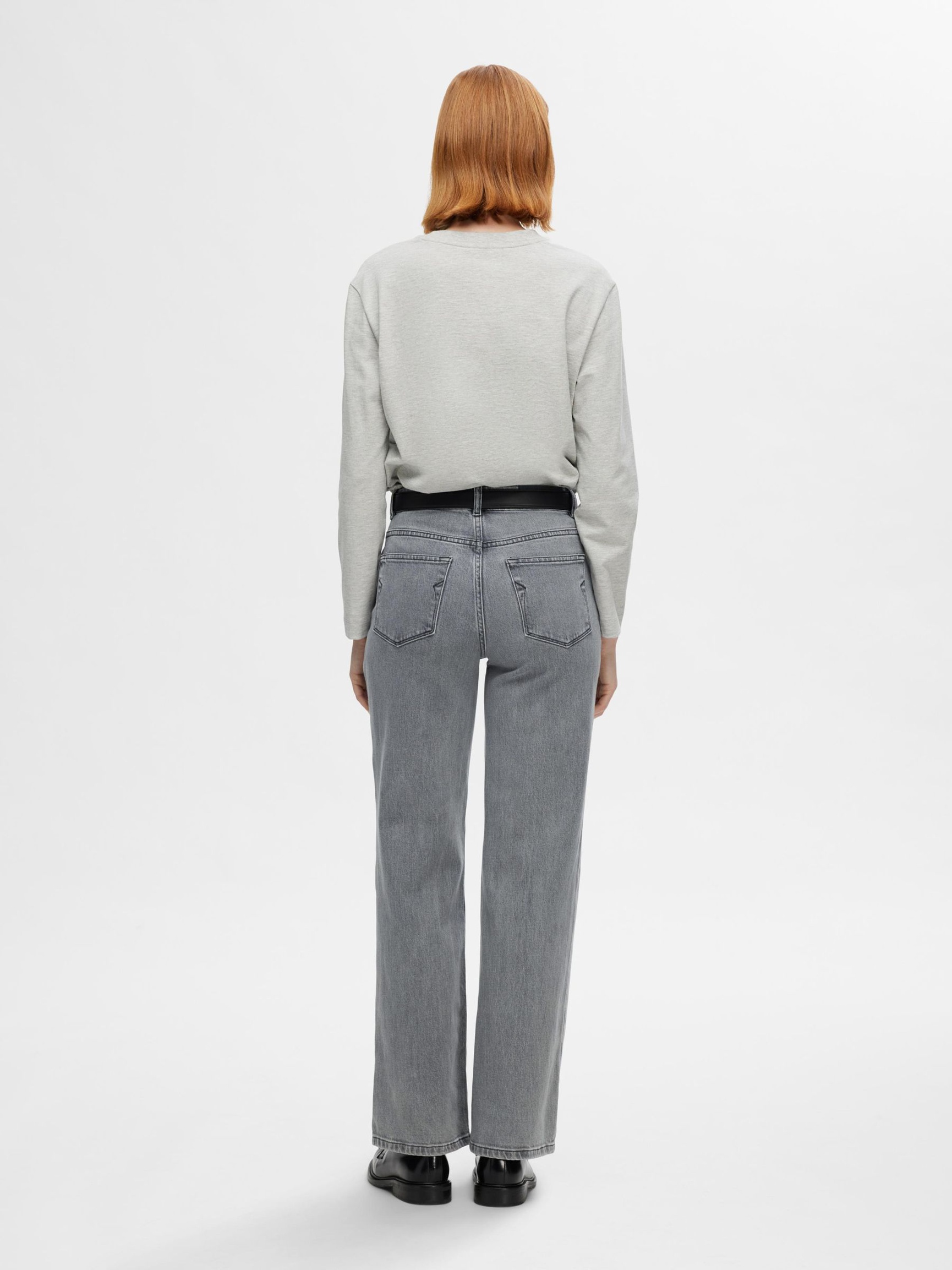 GRÅ WIDE FIT JEANS, Light Grey Denim, highres