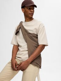 LOOSE FIT T-SHIRT, Oatmeal, highres