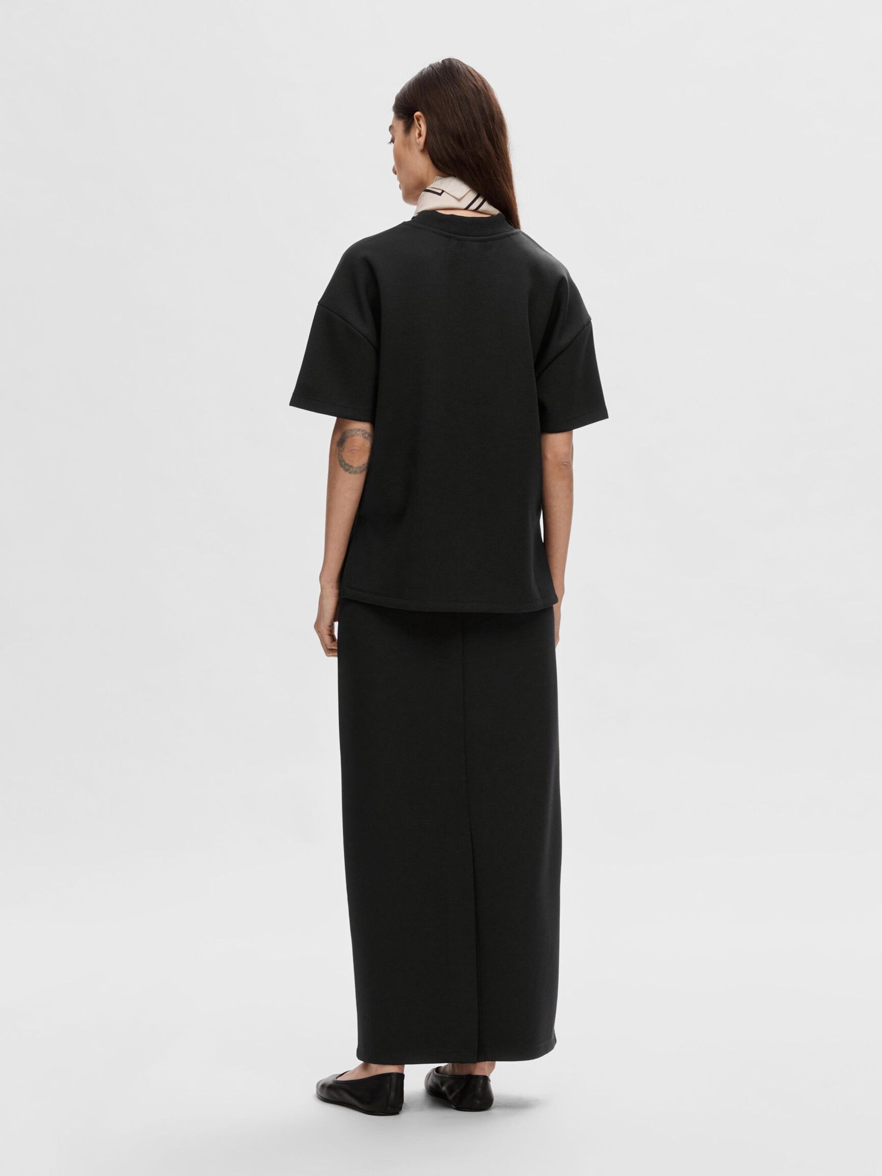 SPÓDNICA MAXI, Black, highres