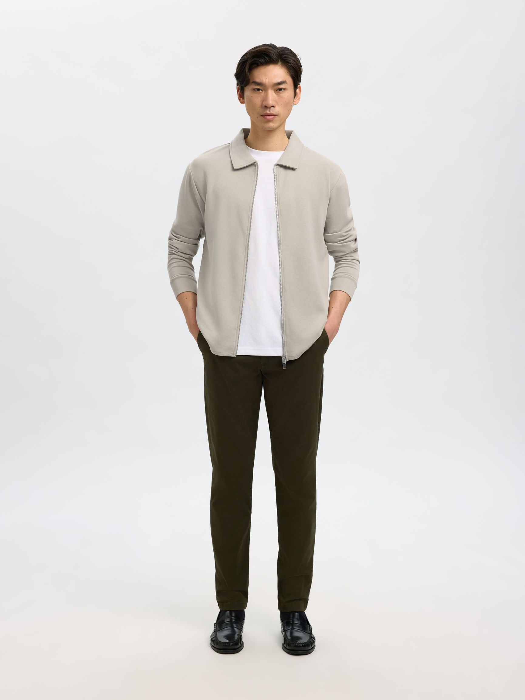 VISKOSEMIX STRICKJACKE, Pure Cashmere, highres