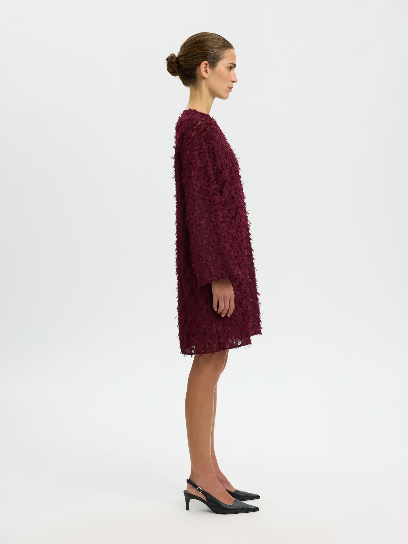 LONG SLEEVED LACE DRESS, Fig, highres