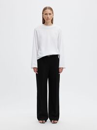  VEYRA ELASTICATED WAIST WIDE-LEG TROUSERS, Black, highres