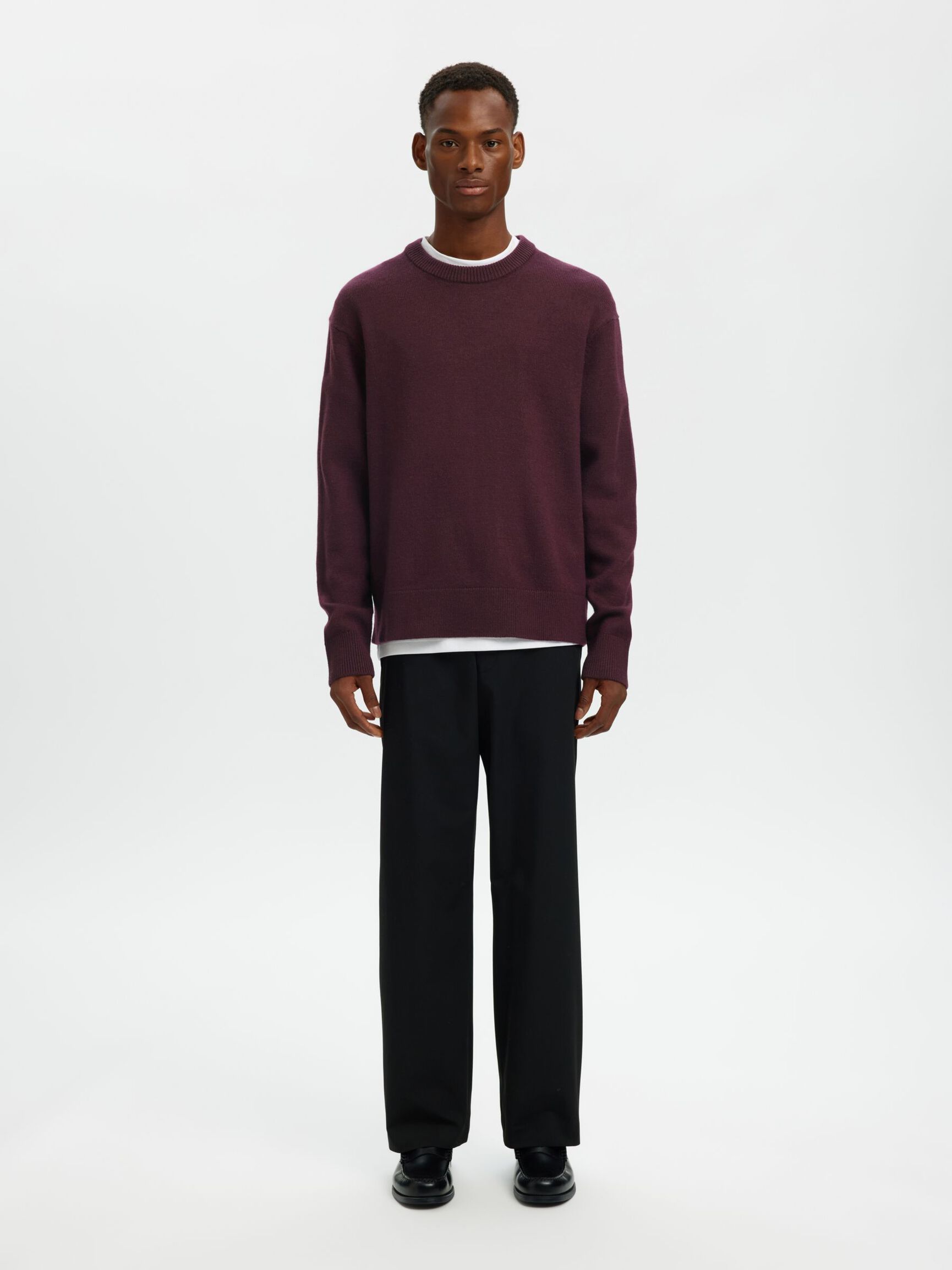 100% WOOL KNITTED JUMPER, Winetasting, highres