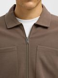 Selected ZIPPED SWEAT JACKET, Morel, highres - 16099996_Morel_006.jpg