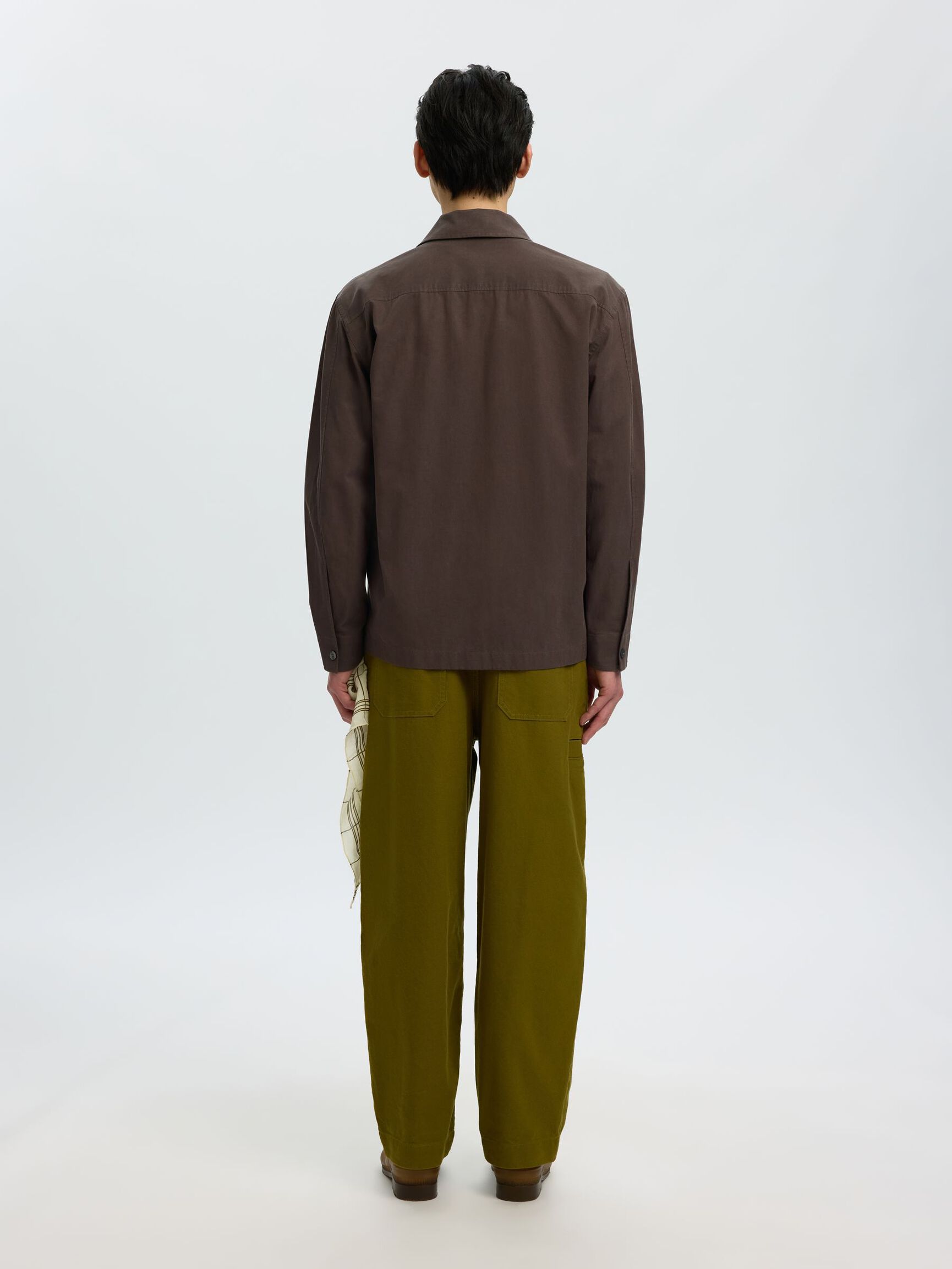 RELAXED FIT OVERSHIRT, Turkish Coffee, highres