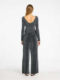 GLITTRIGT LÅNGÄRMAD TOPP, Black, highres