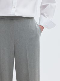 WIDE FIT TROUSERS, Medium Grey Melange, highres