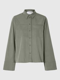 REGULAR FIT OVERHEMD MET LANGE MOUWEN, Vetiver, highres