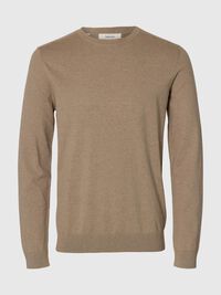 LONG-SLEEVED KNITTED JUMPER, Savannah Tan, highres