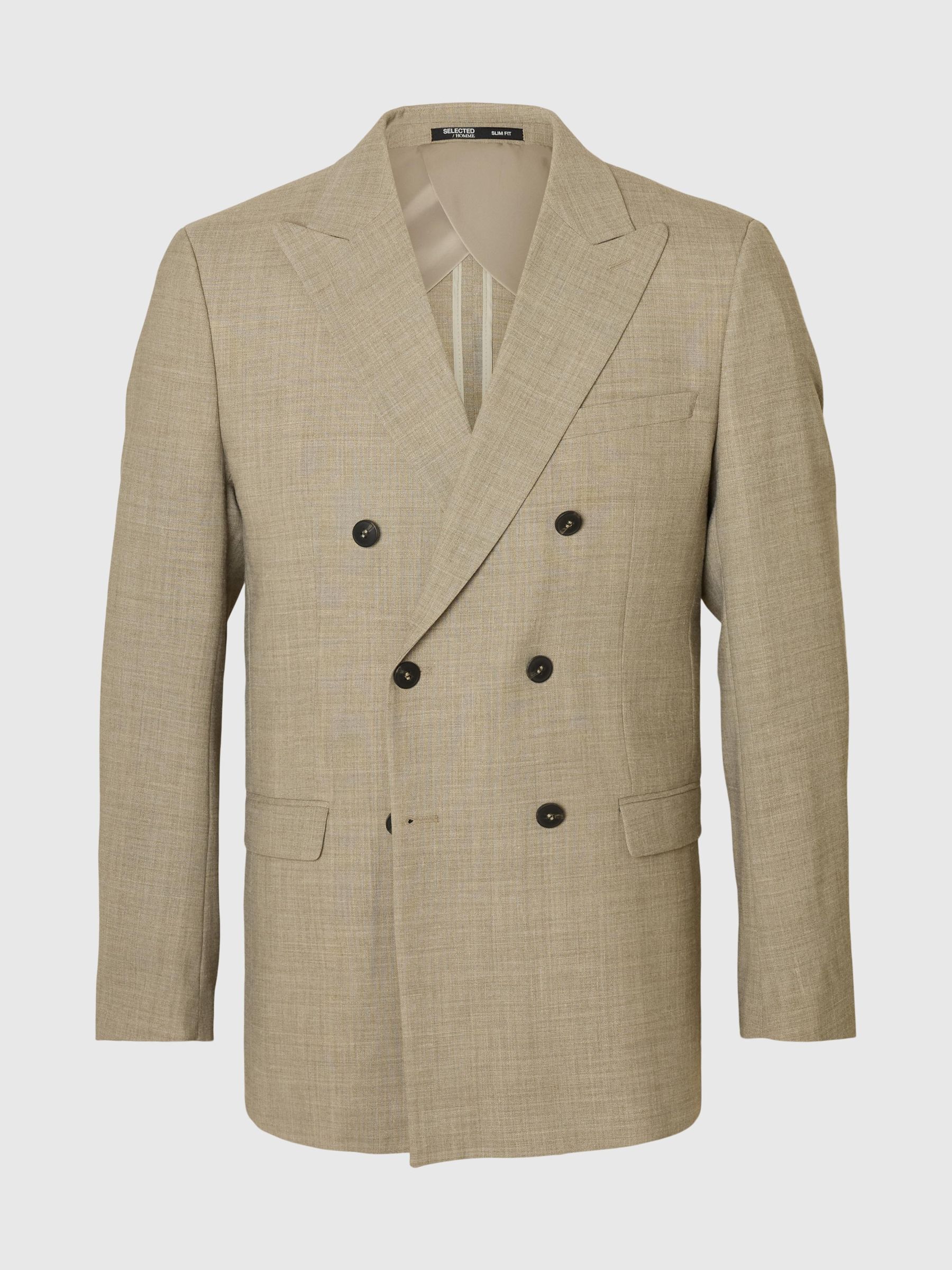Defined-Waist Double-Breasted Blazer - Black - Ladies | H&M US