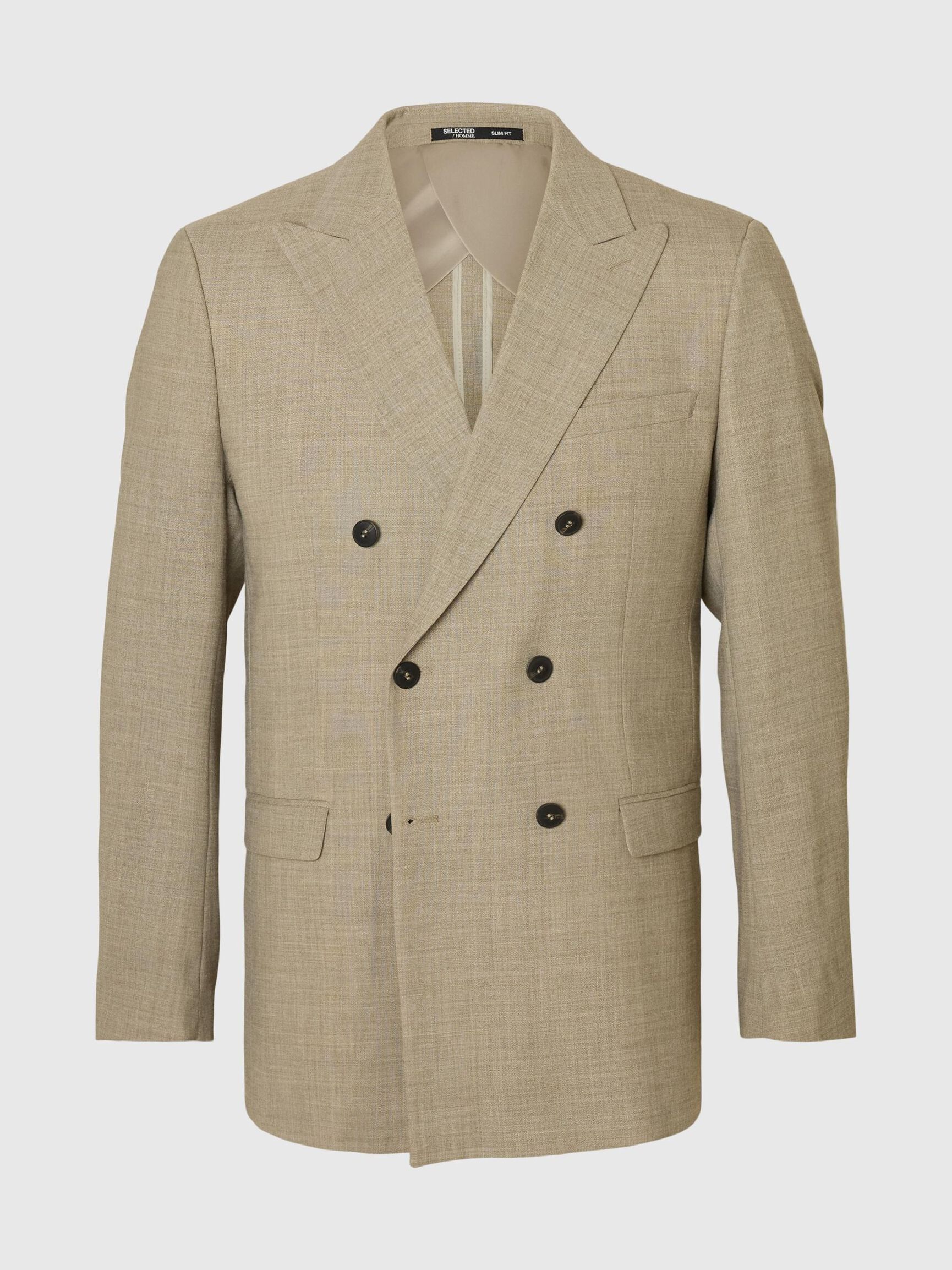 SLIM FIT ZWEIREIHIGER BLAZER, Sand, highres
