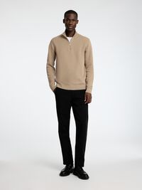HALF-ZIP JUMPER, Kelp, highres