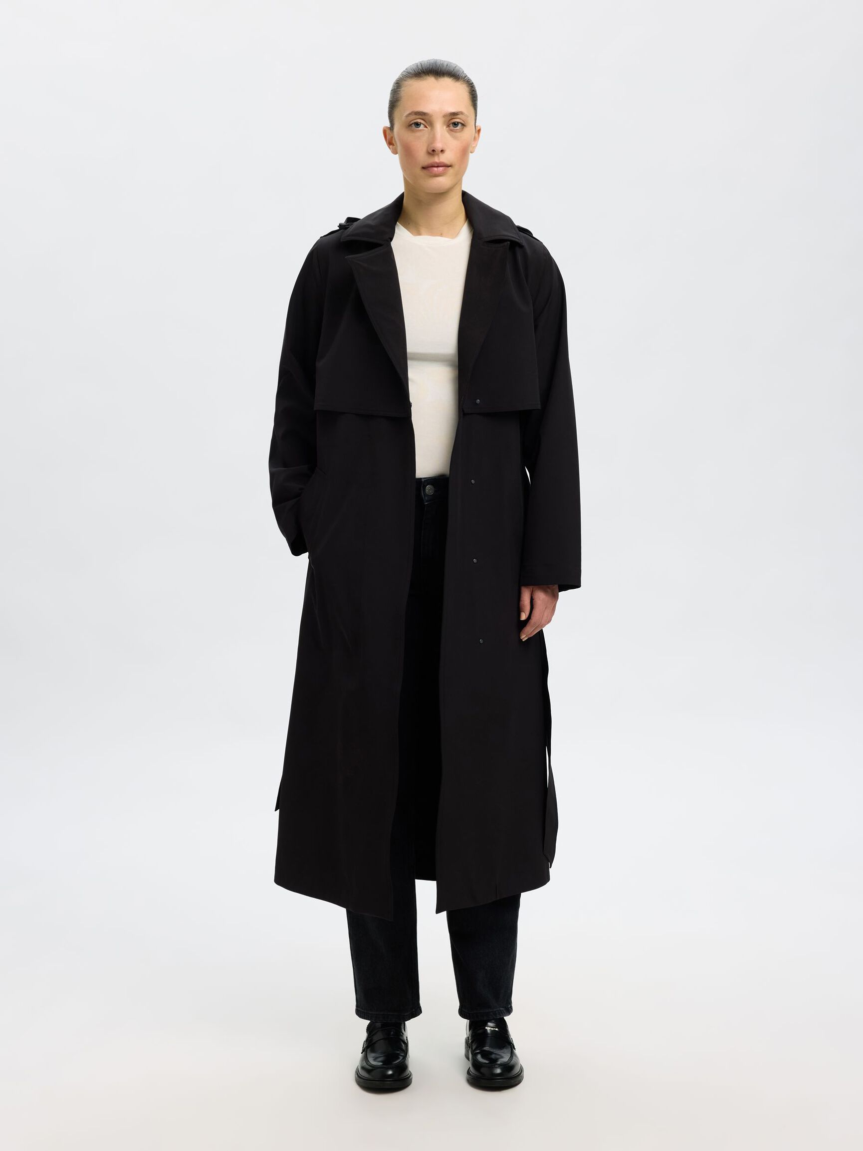 TECHNICAL  TRENCHCOAT, Black, highres