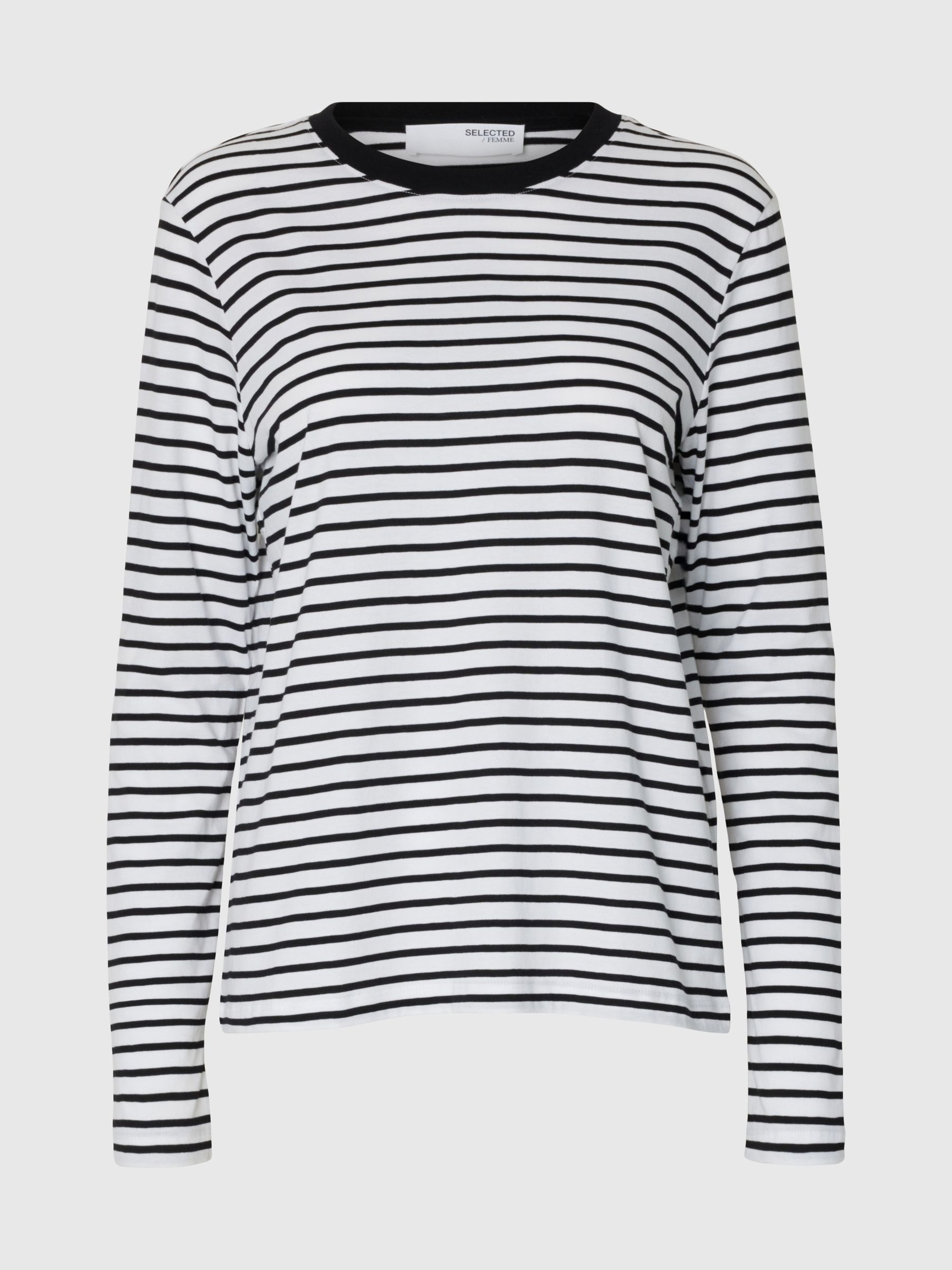 RANDIG LÅNGÄRMAD T-SHIRT, Black, highres