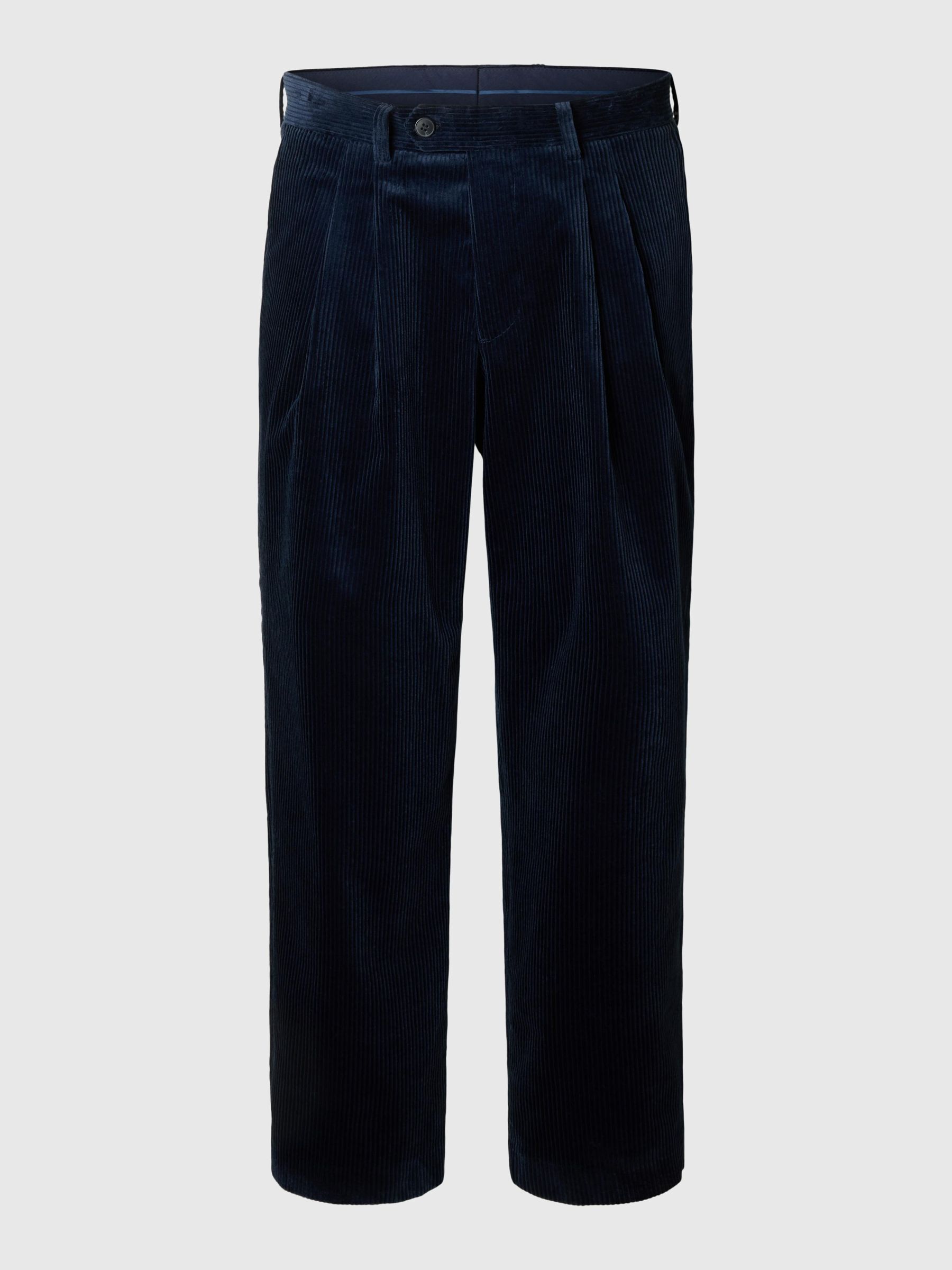 CORDUROY PANTALON, Dark Petrol, highres