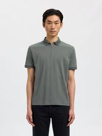 ZIPPER POLO, Agave Green, highres