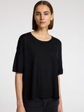 Selected VISCOSE BLEND LOOSE  T-SHIRT, Black, highres - 16050217_Black_008.jpg