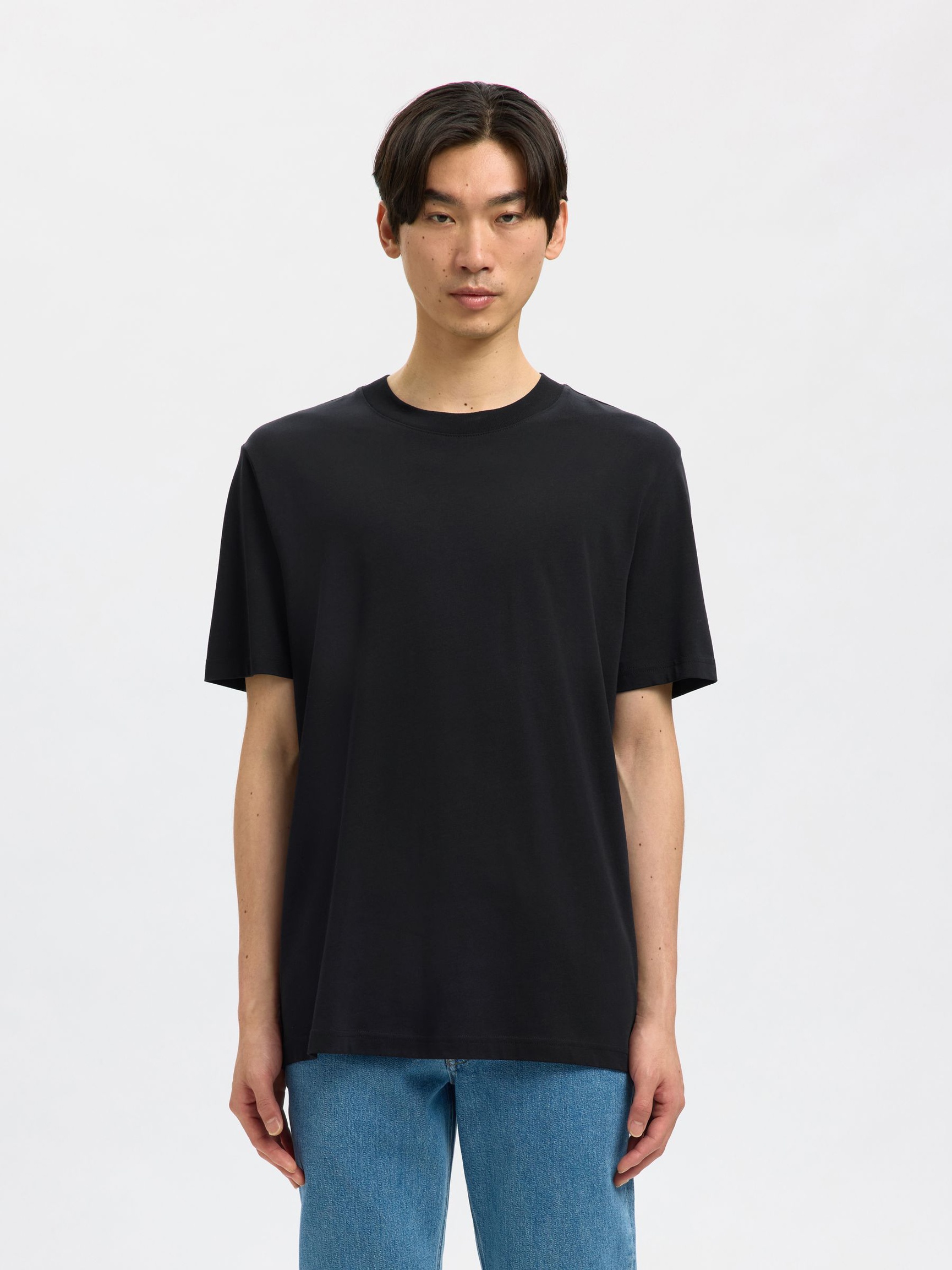 SHORT-SLEEVED RELAXED FIT T-SHIRT, Black, highres