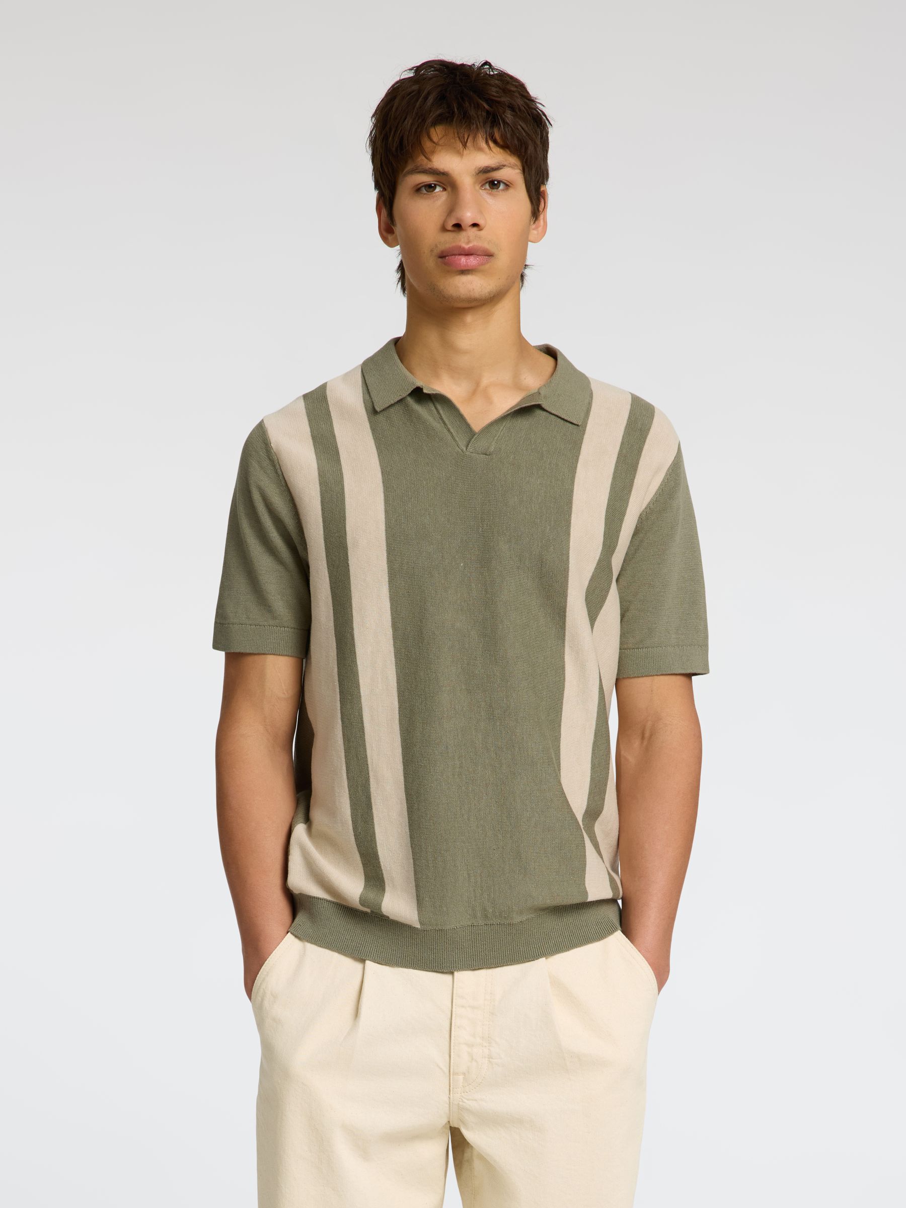 CAMICIA POLO IN MAGLIA, Vetiver, highres