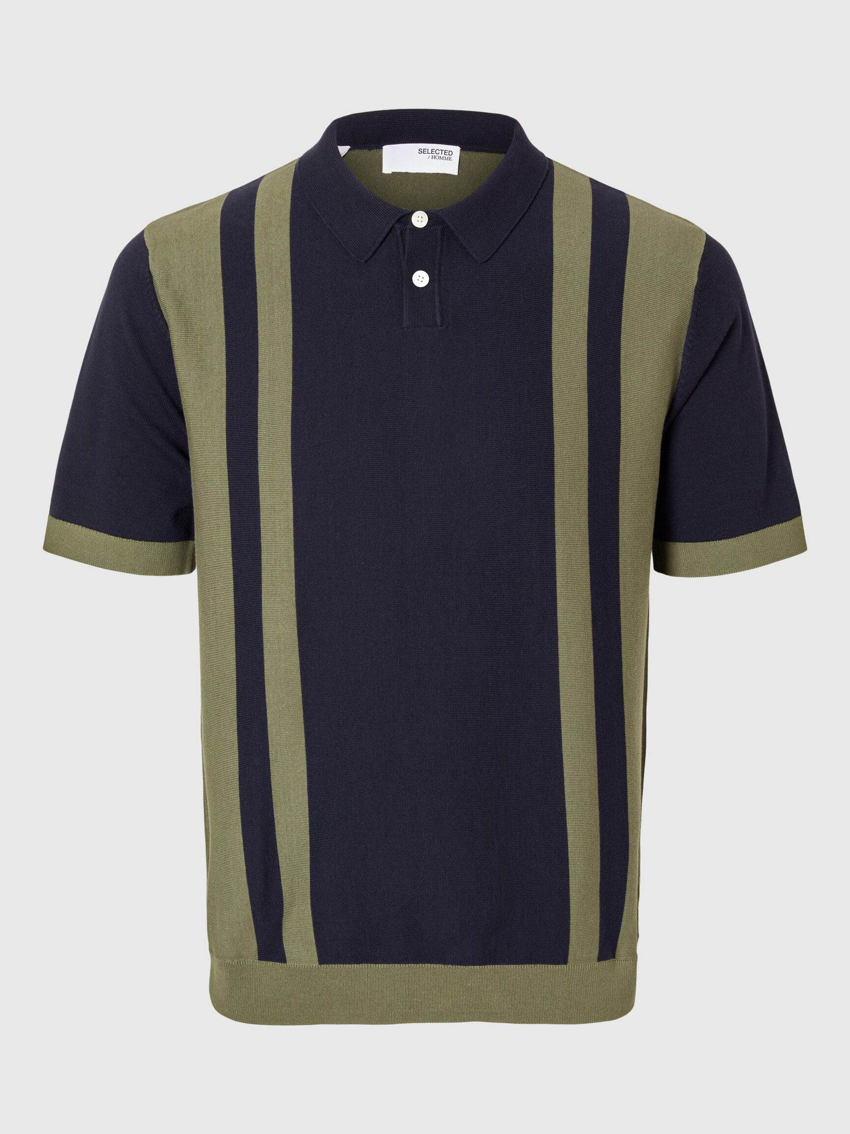 COLOR-BLOCK POLO EN MAILLE, Sky Captain, highres