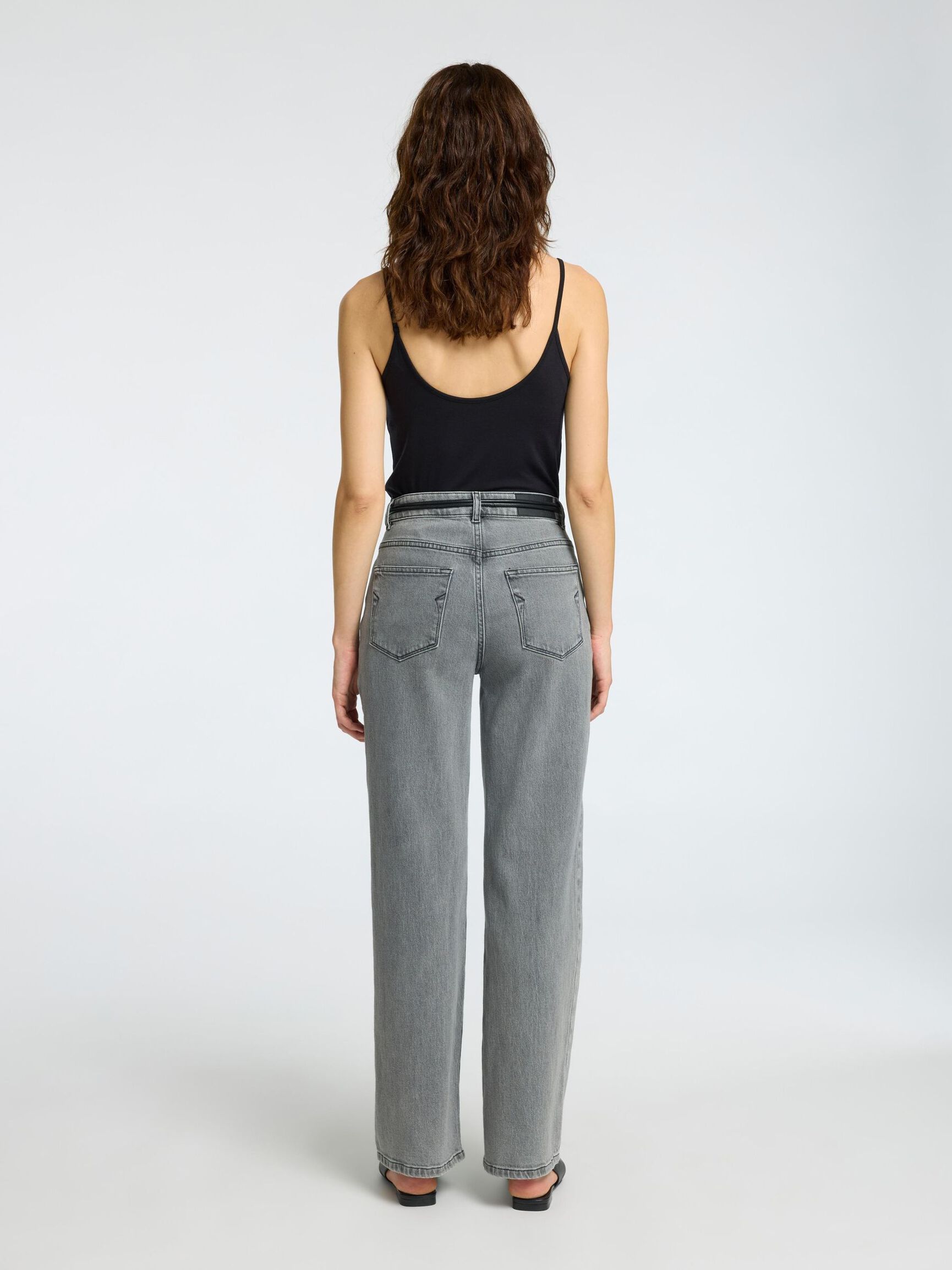 SLIM FIT TRÄGERTOP, Black, highres