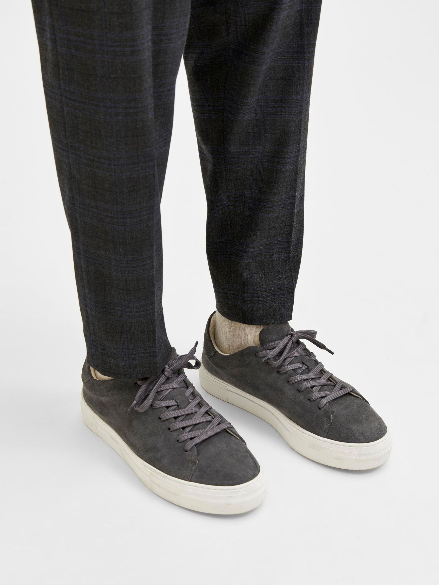 CHUNKY SUEDE  TRAINERS, Dark Grey, highres