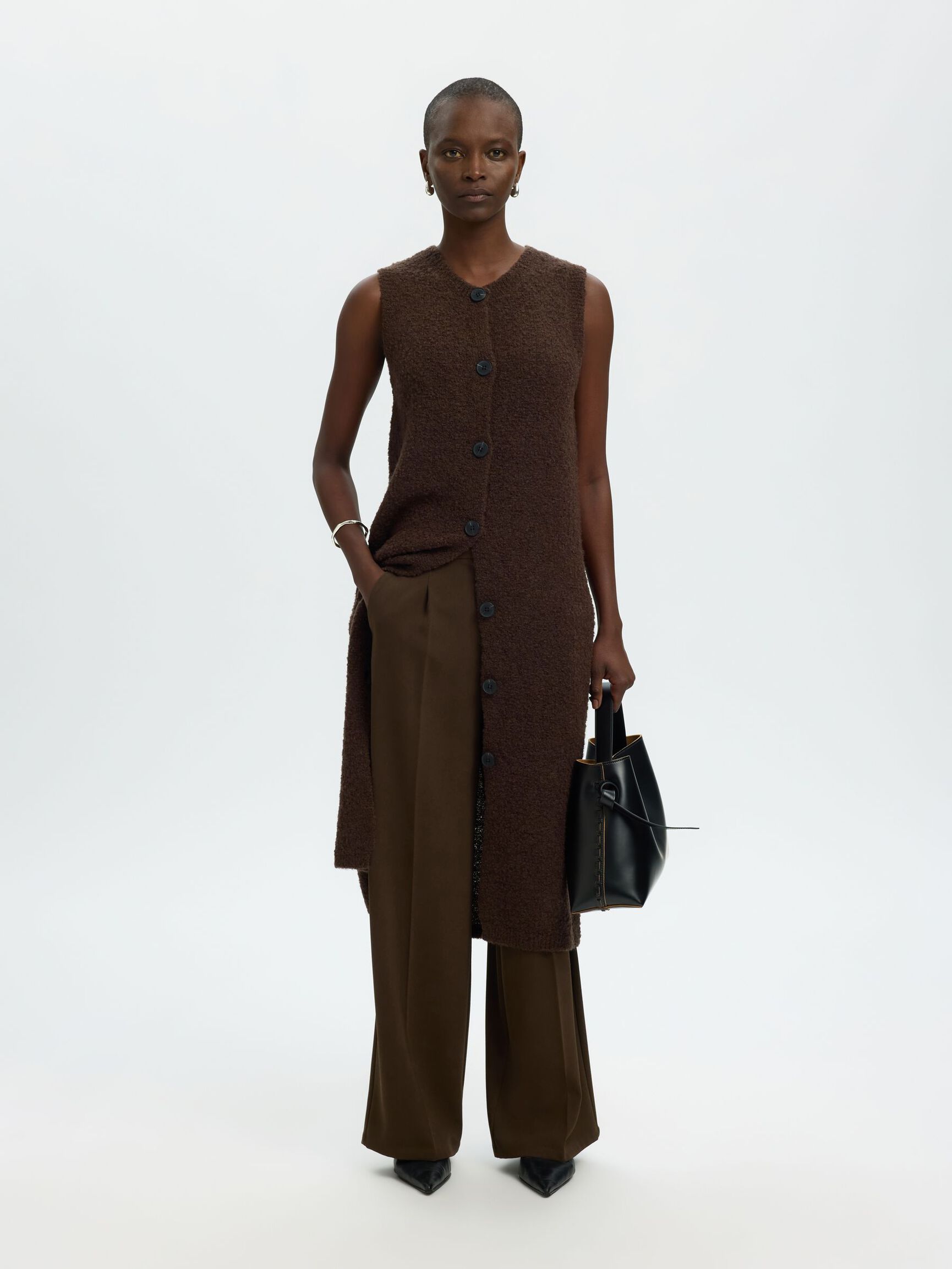 WOOL BLEND MAXI DRESS, Delicioso, highres