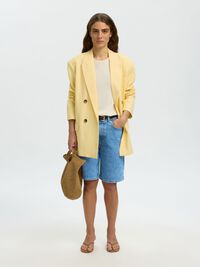 LIGHT WASH DENIM SHORTS, Light Blue Denim, highres