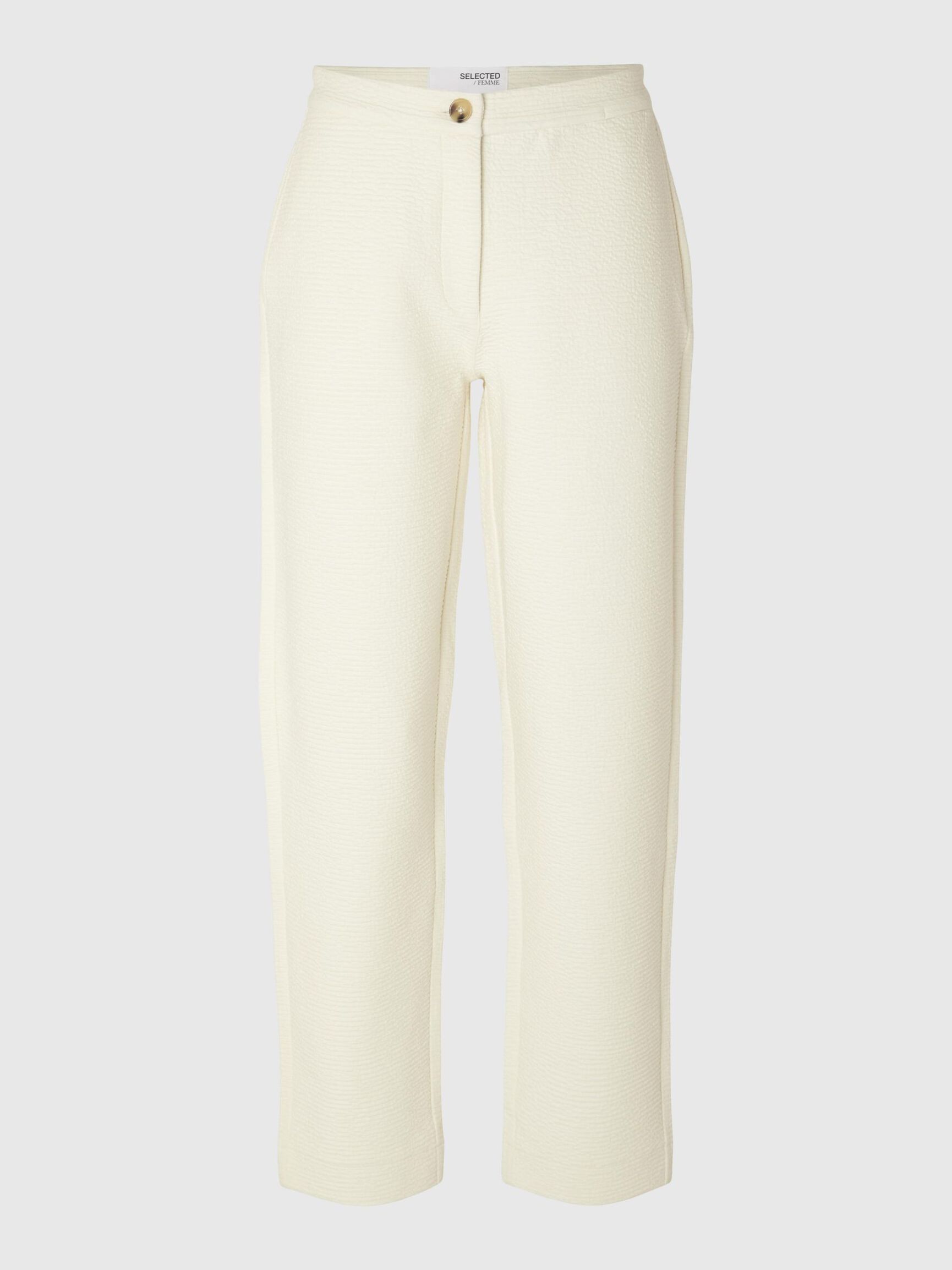 STRAIGHT FIT TROUSERS, Snow White, highres