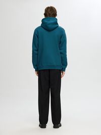 BRODERET HOODIE, Reflecting Pond, highres