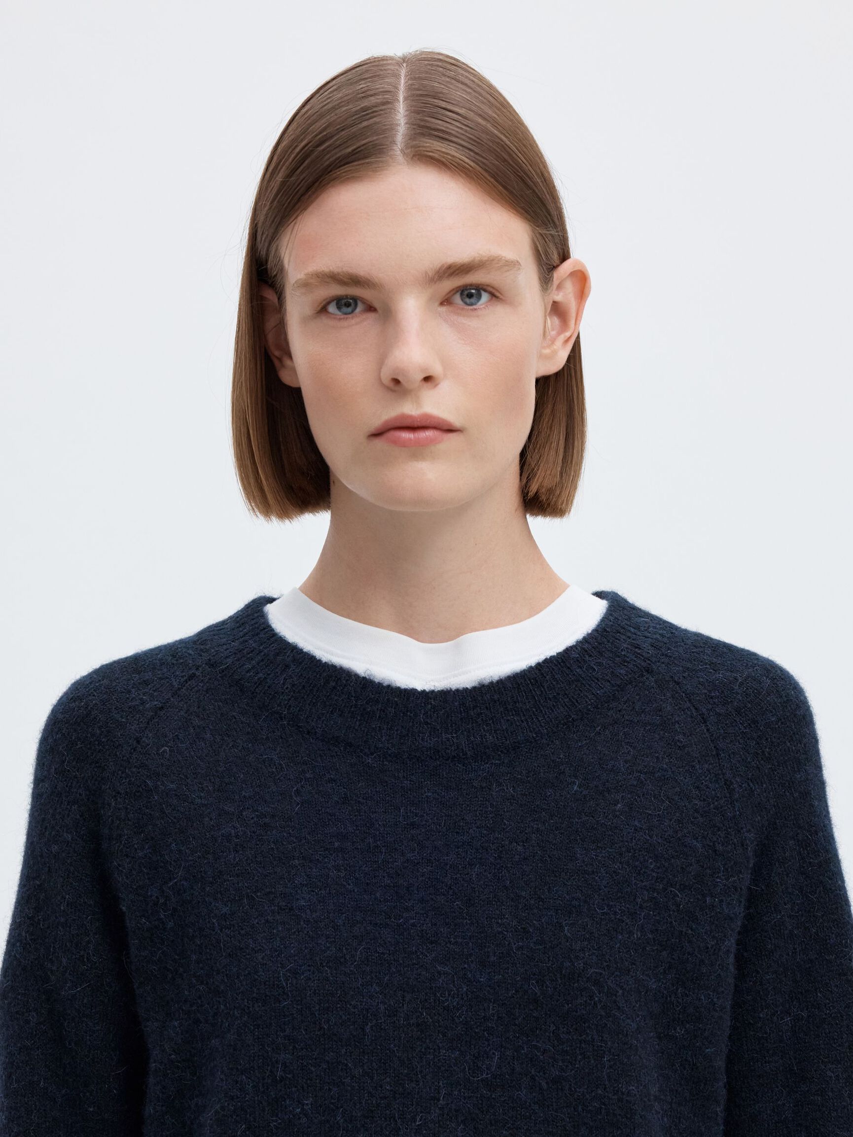 WOOL BLEND JUMPER, Dark Sapphire, highres