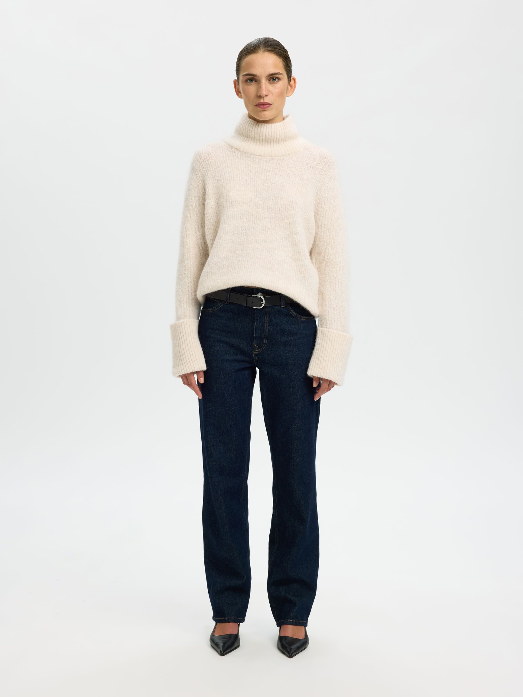 ROLLKRAGEN WOLLGEMISCH PULLOVER, Birch, highres