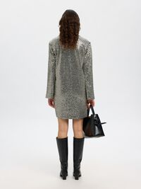SEQUIN MINI DRESS, Silver, highres