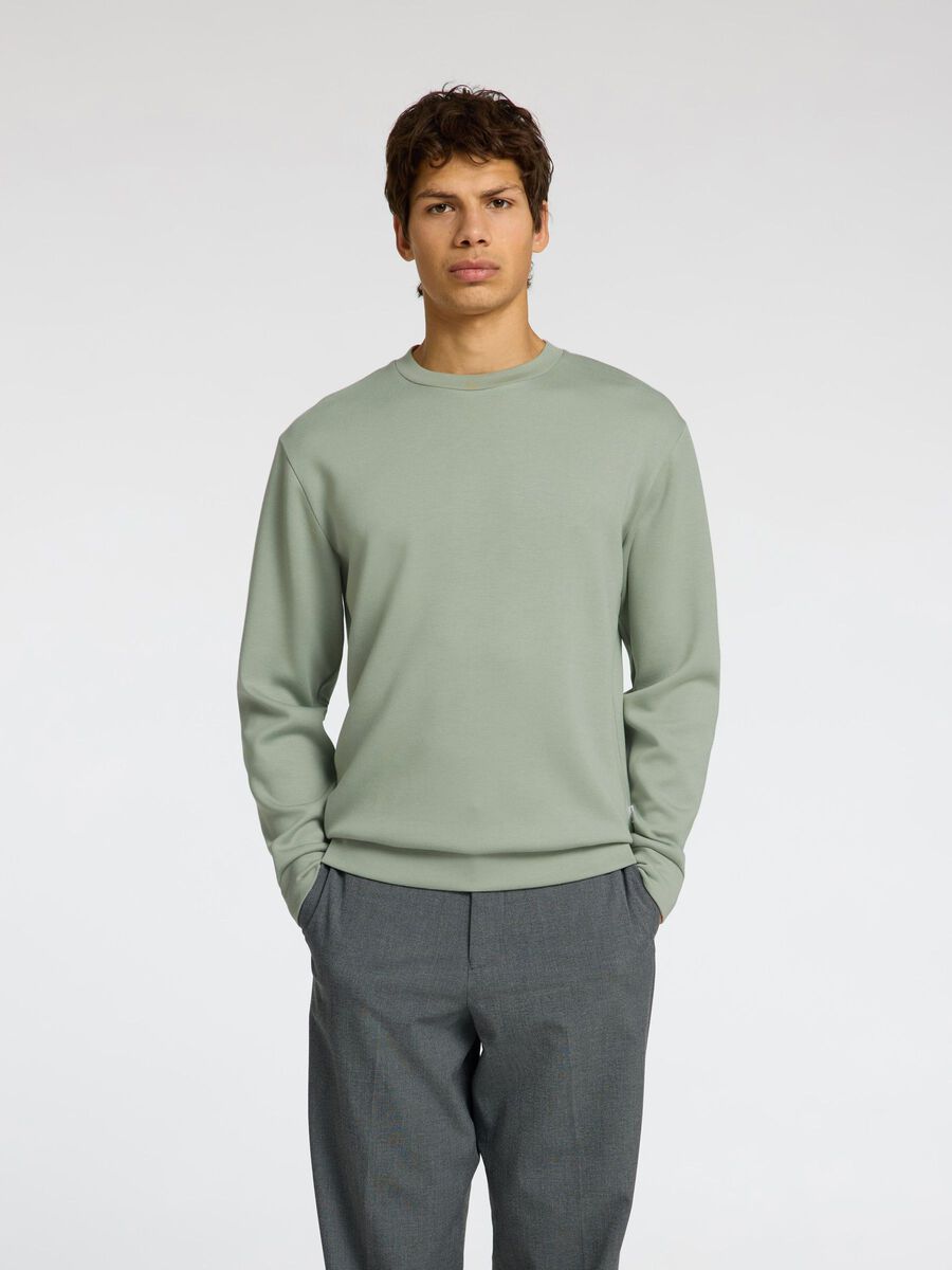 Selected VISKOSEMIX SWEATSHIRT, Iceberg Green, highres - 16092573_IcebergGreen_003.jpg